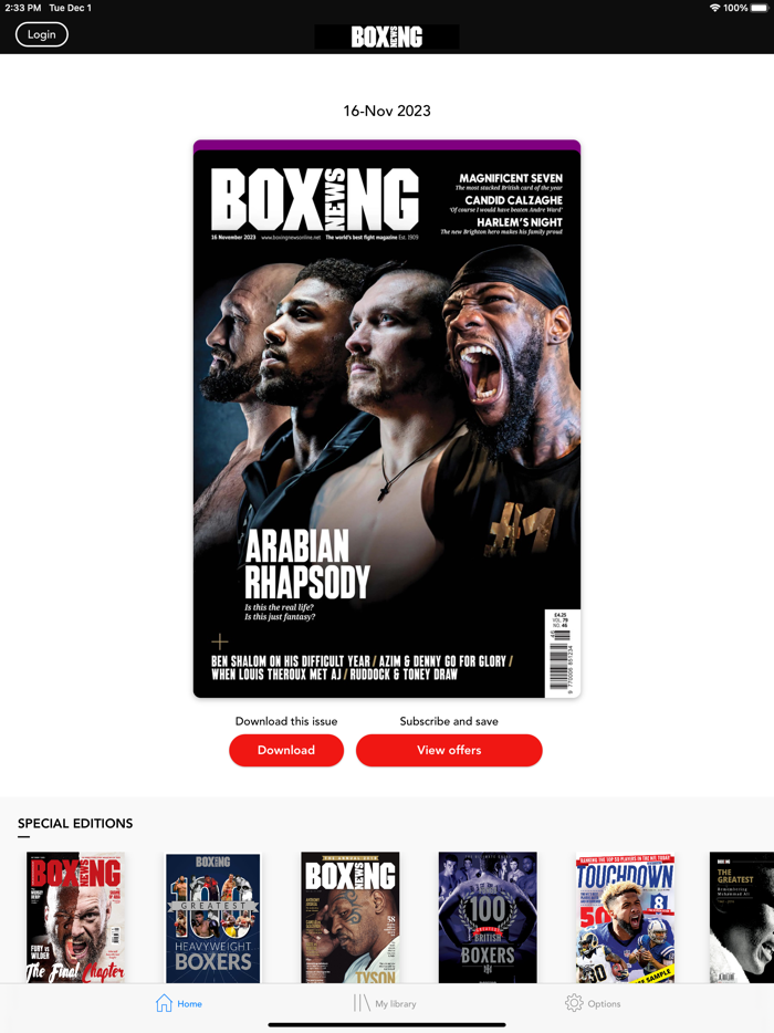 BOXING NEWS.