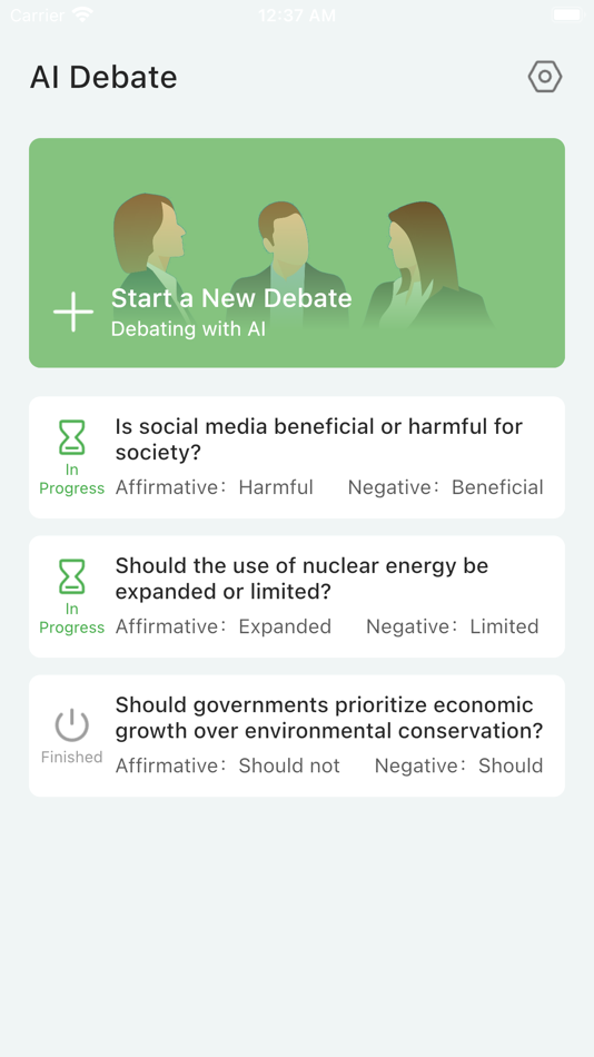 #1. AI Debate (iOS) 由: 冉 刘