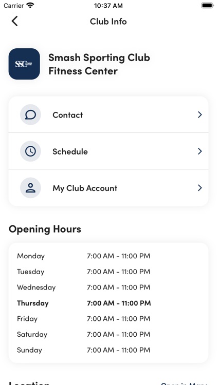 SSC Fitness Center App