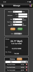 Mileage screenshot #1 for iPhone