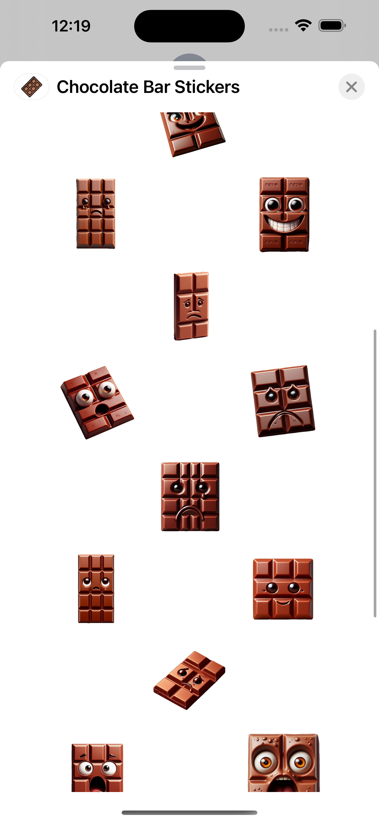 Chocolate Bar Stickers