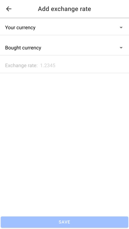 My exchange rate