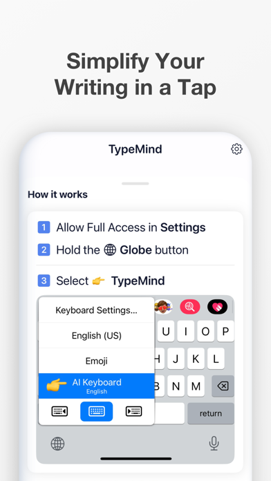 TypeMind - AI Keyboard Screenshot