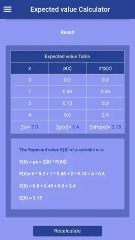 Game screenshot Expected Value Calculator apk