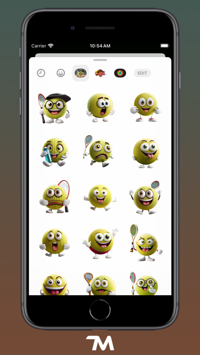 Screenshot #2 pour Tennis Faces Stickers