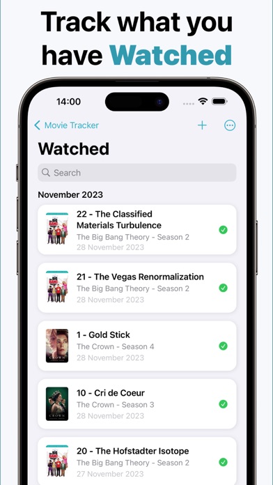 Movie Tracker: What to watch Screenshot