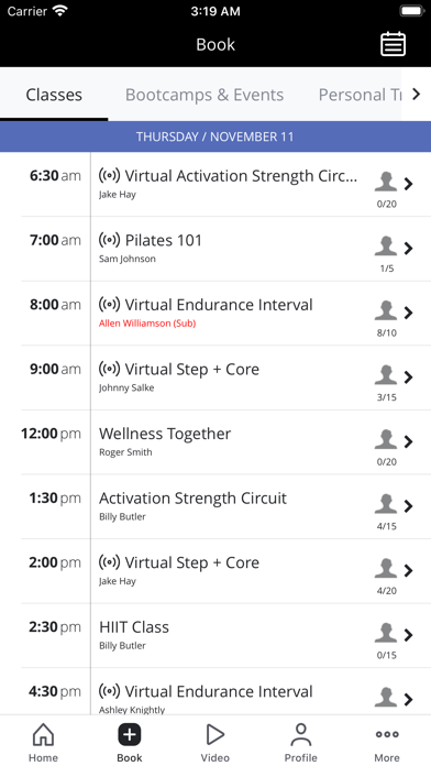 MB Fitness Connection Screenshot