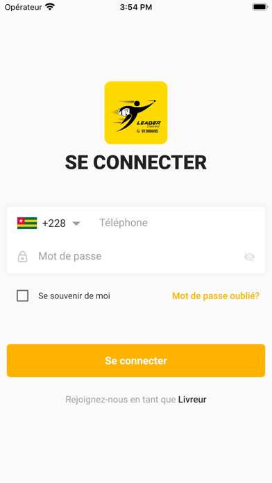Leader Delivery Livreur Screenshot