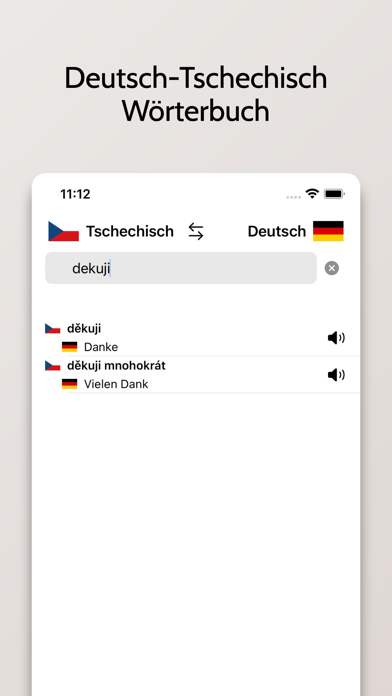 Tschechisch-Deutsch Wörterbuch Screenshot