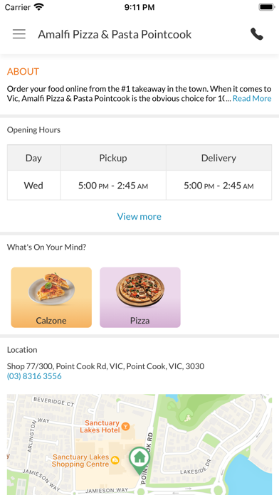 Amalfi Pizza & Pasta Pointcook Screenshot