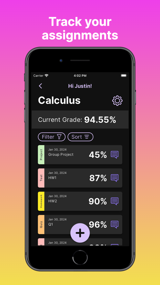 #1. Grade-Hound (iOS) 由: Justin Huang