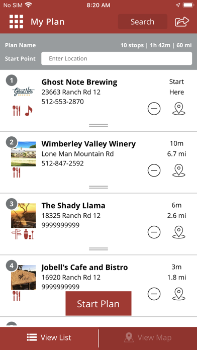 Wimberley Visitor App Screenshot