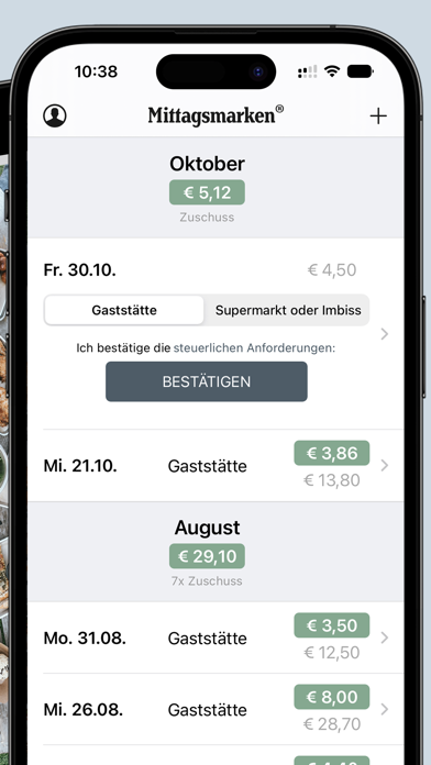 Mittagsmarken®: Essenszuschuss Screenshot