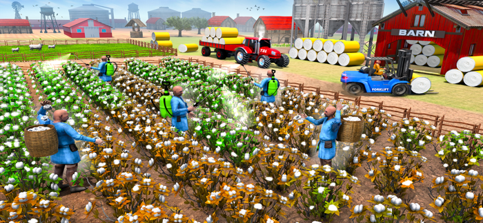 Big Tractor Farming Games 3D