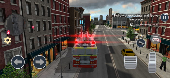 Fireman Rescue Fire Truck Game