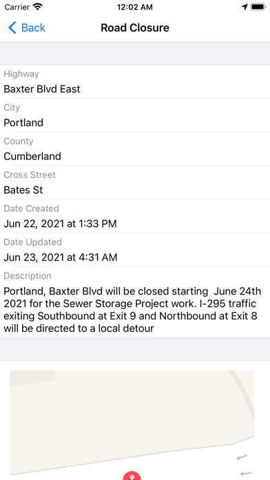 Maine Road Report Screenshot