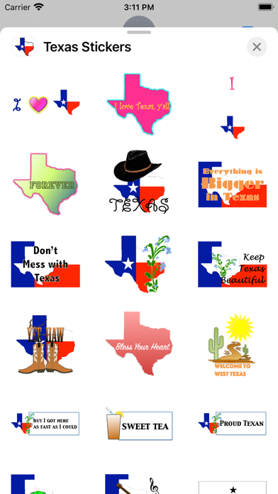 Texas Stickers Screenshot
