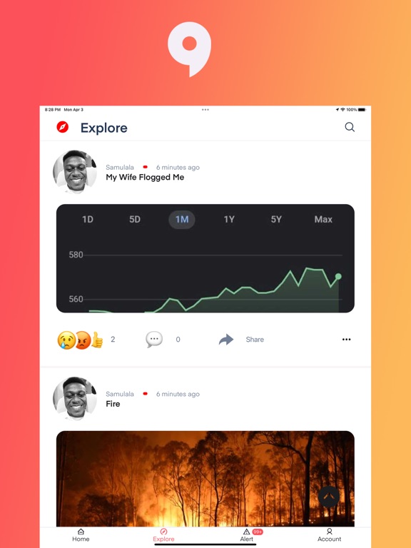 Arad. iPad screenshot 1 - Social Networking app