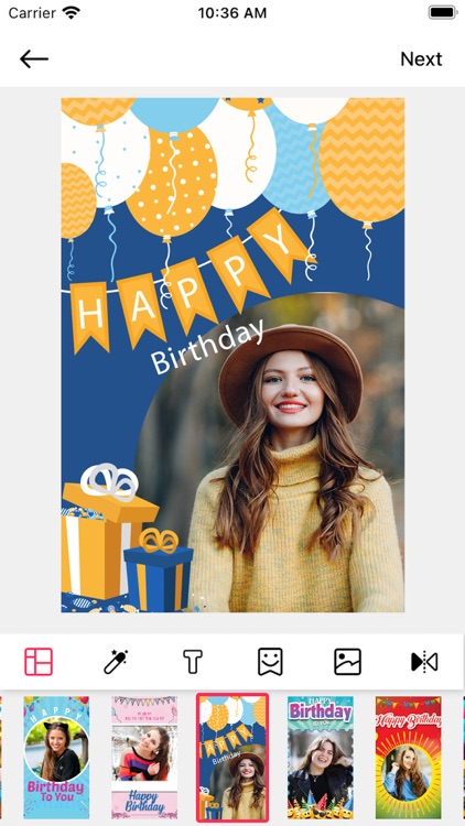 Birthday Photo Frames - Editor screenshot-4