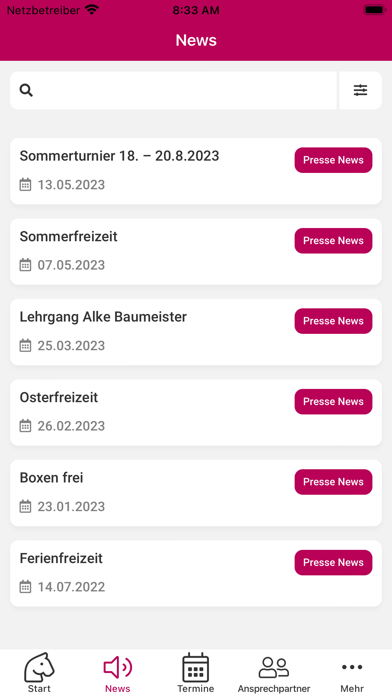 Mindener Reitverein Screenshot