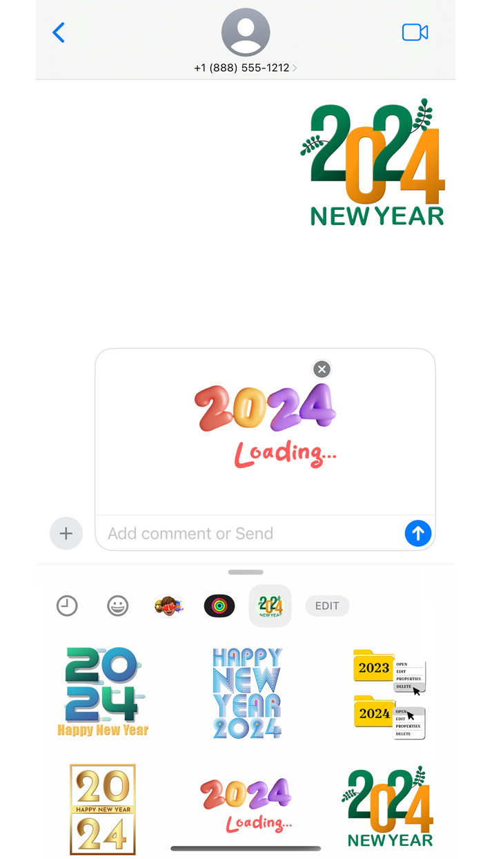 New Year 2024 Stickers