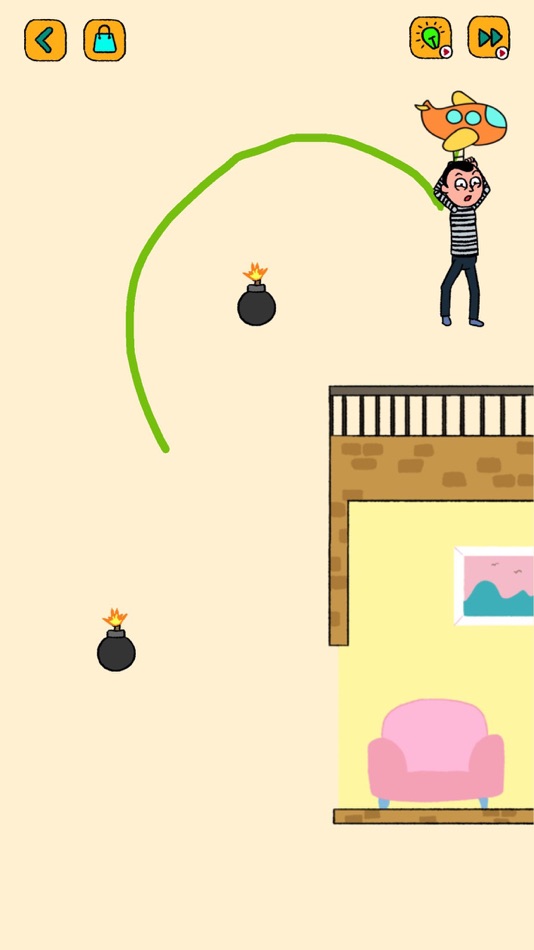 #2. Fly Thief: Draw A Line (iOS) By: Pham Vu Hoang