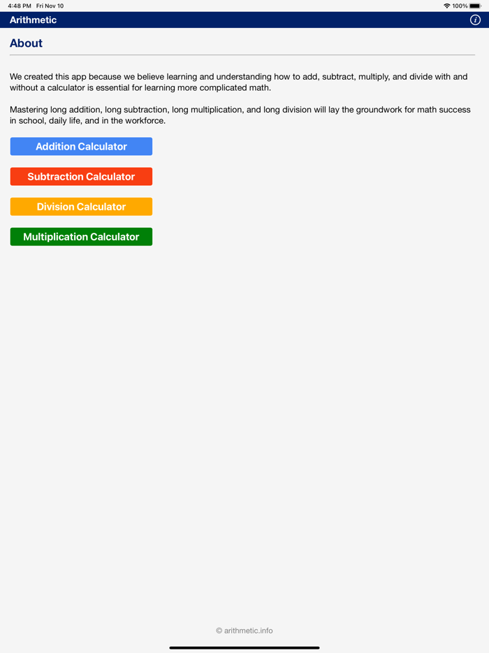 Arithmetic Calculators