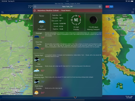 Buienradar Live Nederland iPad app afbeelding 3