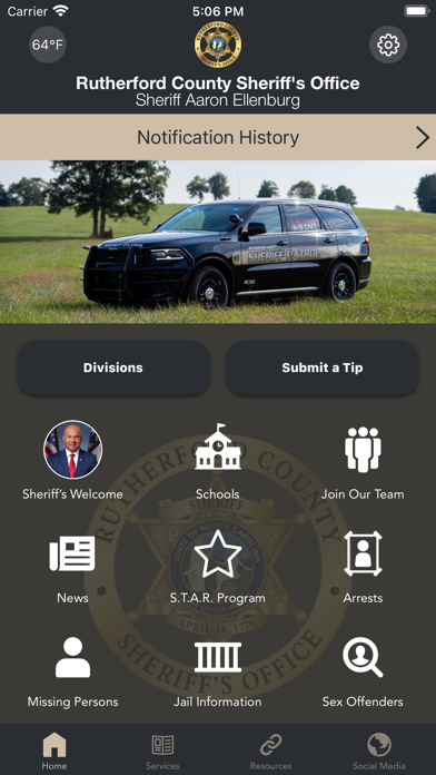 Rutherford County Sheriff, NC Screenshot