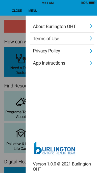Burlington Health Navigator Screenshot