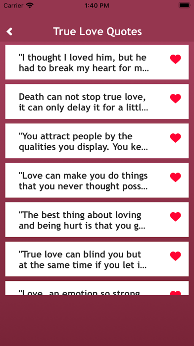 Romantic Status & Love Quotes Screenshot