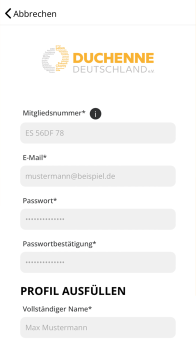 Duchenne Deutschland Screenshot