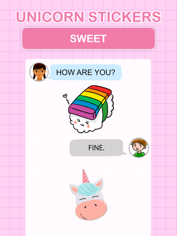 Screenshot #6 pour Unicorn Stickers Sweet