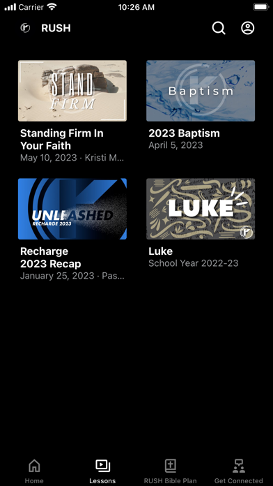 RUSH Youth Group Screenshot