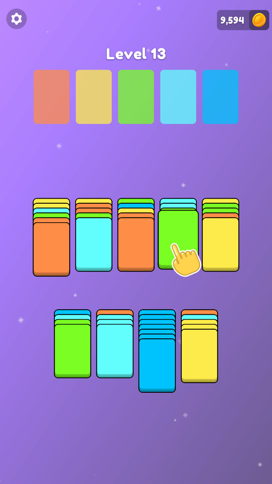 #3. Cards Sort Puzzle Zen Relax (iOS) 由: Jakub Szolomicki