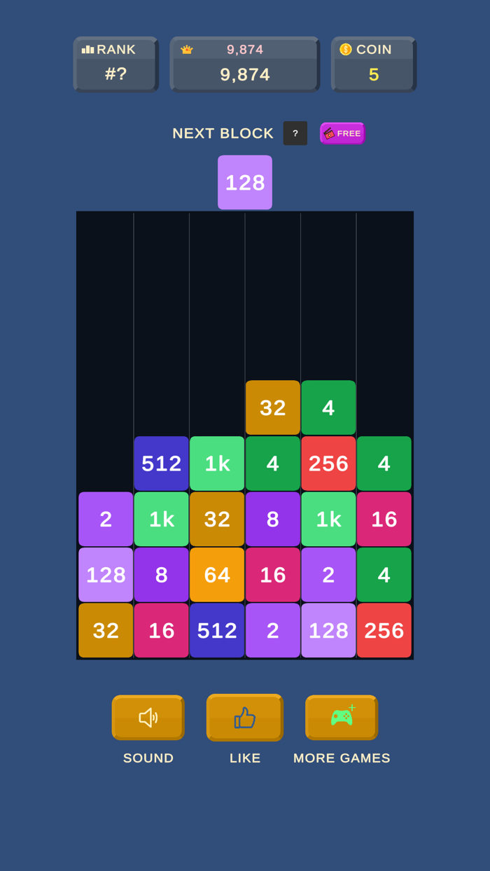 Drop Block - 2048 Merge Puzzle