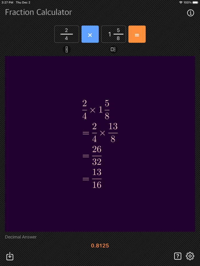 Fraction Calculator - Math
