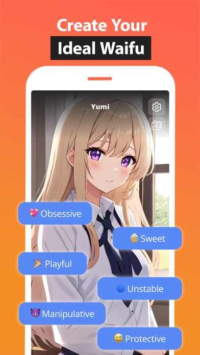 Waifu Anime AI Girlfriend Chatのおすすめ画像1