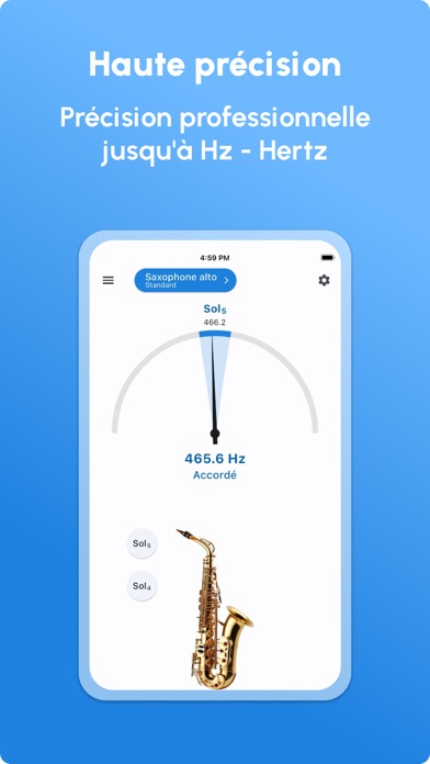Screenshot #3 pour Accordeur Saxophone LikeTones