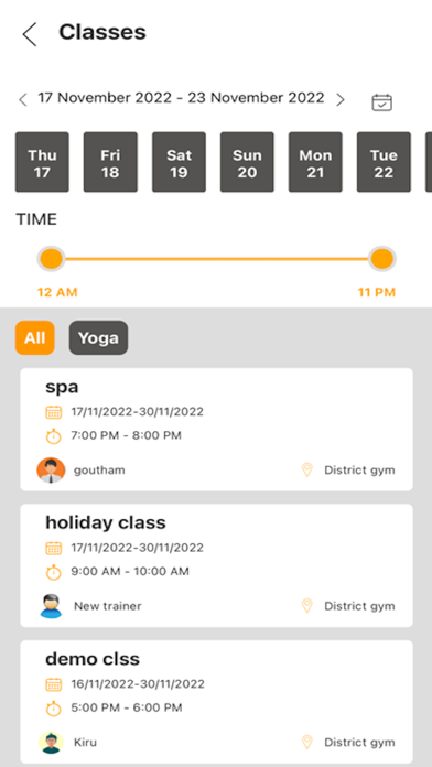 District Gym Screenshot