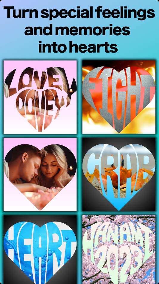 #3. HeartShapedText (iOS) 来自: HIDEHIKO NAGANO