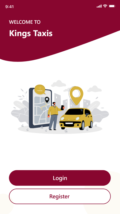 Kings Taxis app screenshot