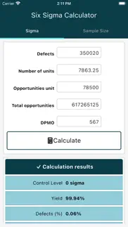 six sigma calculator iphone screenshot 4