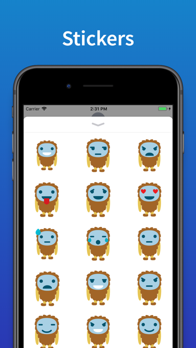 Screenshot #1 pour Yeti Emojis Stickers for text