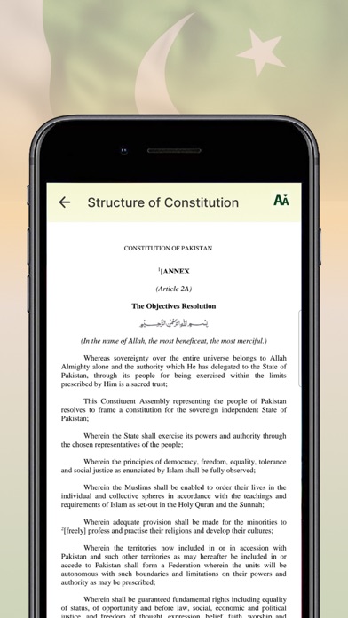 Constitution of Pakistan. Screenshot