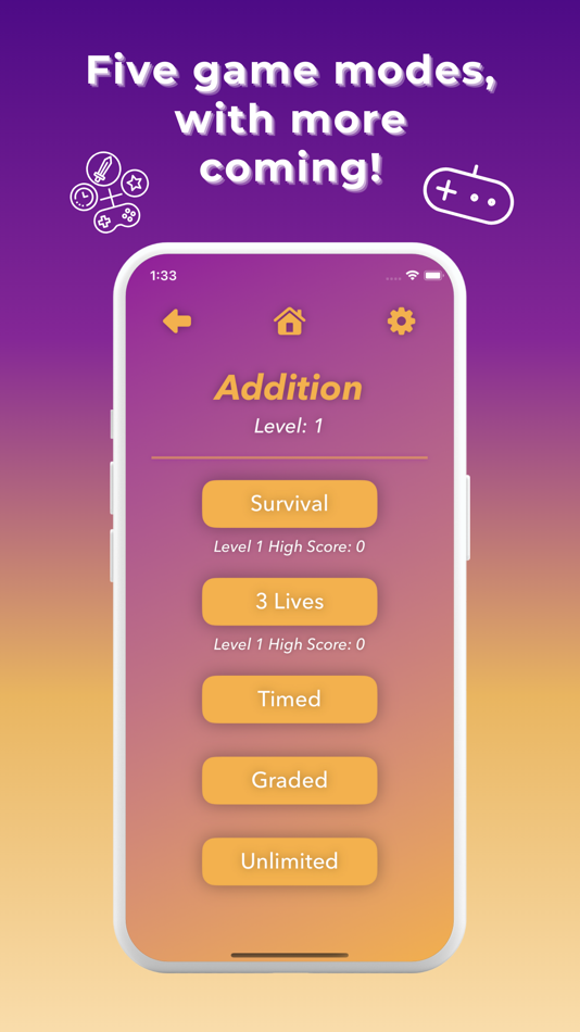 #4. Math Practice - Games! (iOS) By: Werf Studios LLC