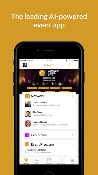 Commodities People Events Screenshot