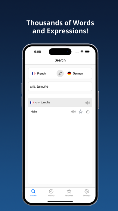 Dictionary: German-French Screenshot