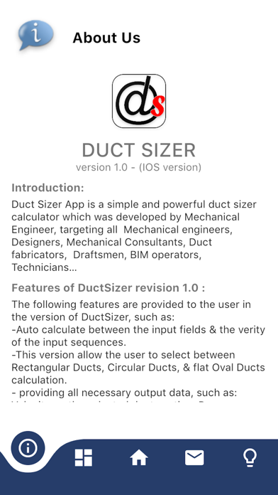 TALO Duct Sizer Screenshot