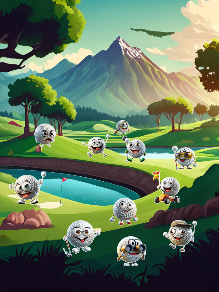 Golf Faces Stickers